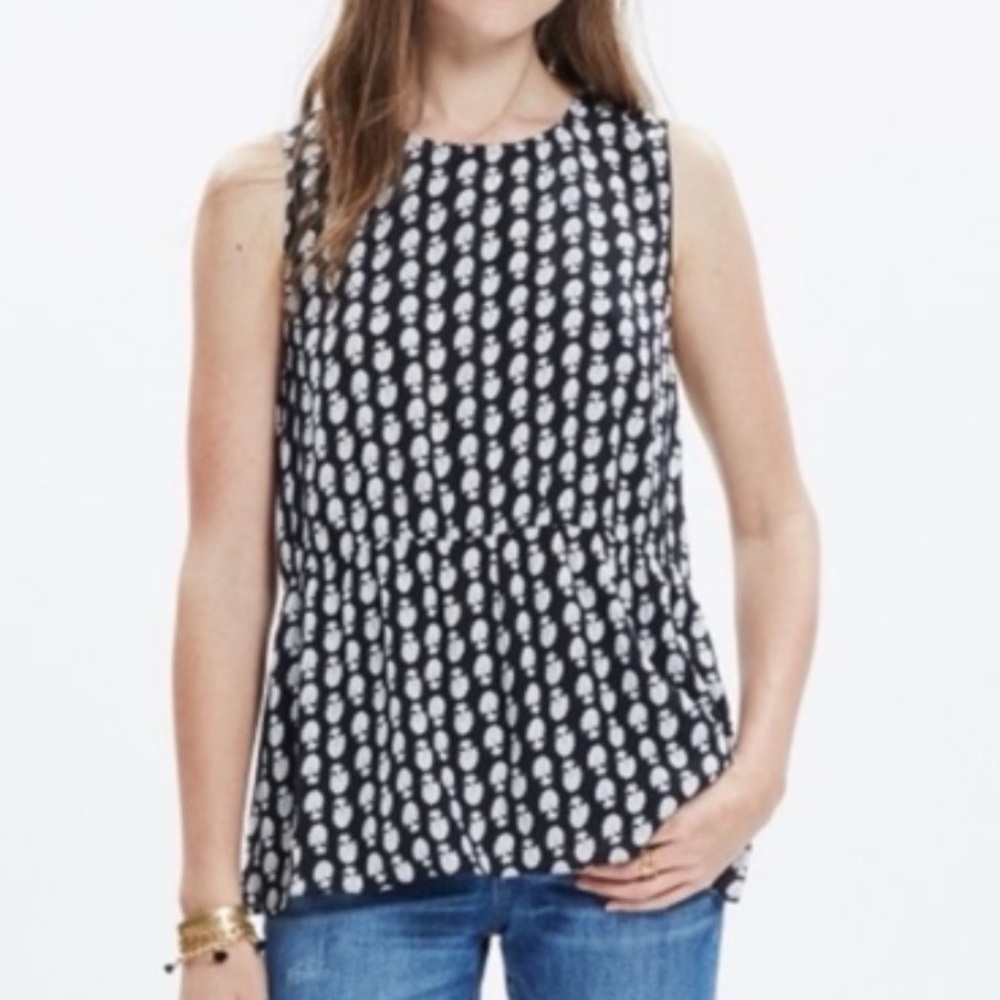 Madewell Ruffle Tank in Bloomstamp Print Size M